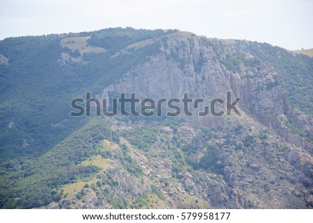 Mountain scenery landscape. Crimea a Balaklava Bay