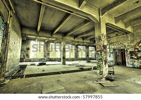 abandoned factory hdr Royalty-Free Stock Photo #57997855