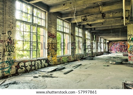 abandoned factory hdr Royalty-Free Stock Photo #57997861