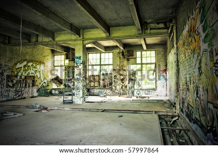 abandoned factory hdr Royalty-Free Stock Photo #57997864