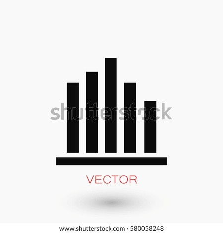 graph vector icon, flat design best vector icon