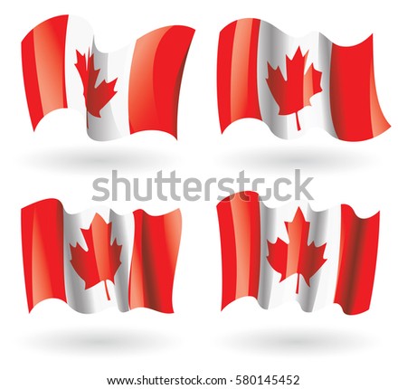 Canada Flag Waving Set