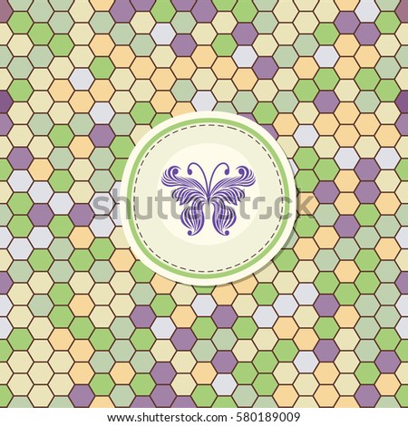Doodle colorful butterfly. Vector illustration in abstract style