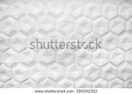 Hexagonal wall texture surface. Abstract pattern background.