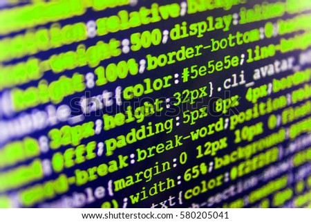 Software abstract background. Project managers work new idea. Webdesigner Workstation. Innovative startup project. WWW software development. Hacker breaching net security. 

