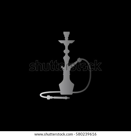 silhouette of a hookah -  black vector icon