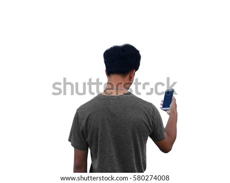 Guy is taking selfie With smart phones