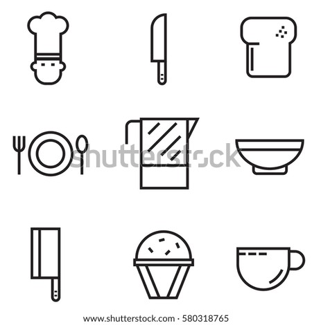 cooking icons set vector design, illustration EPS10

