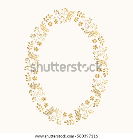 Golden oval wreath