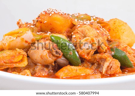 Braised Spicy Chicken - Korean Food