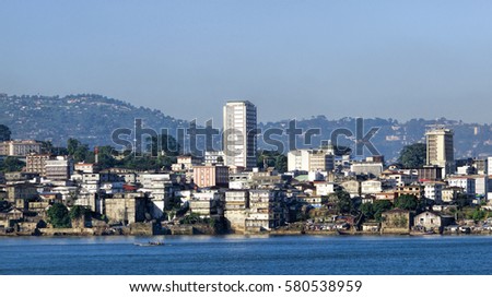 freetown the harbour of sierra leone Royalty-Free Stock Photo #580538959