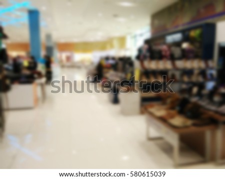 blurred image shopping mall for use as Background