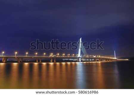 Sea Bridge Night Scape