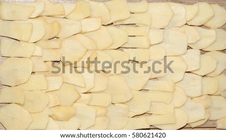 sliced potato slices texture