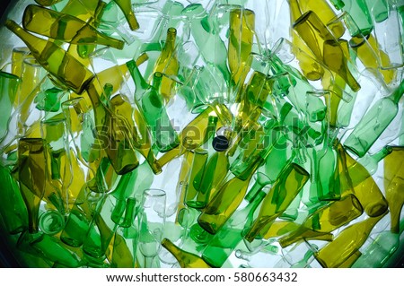 Recycling glass Royalty-Free Stock Photo #580663432
