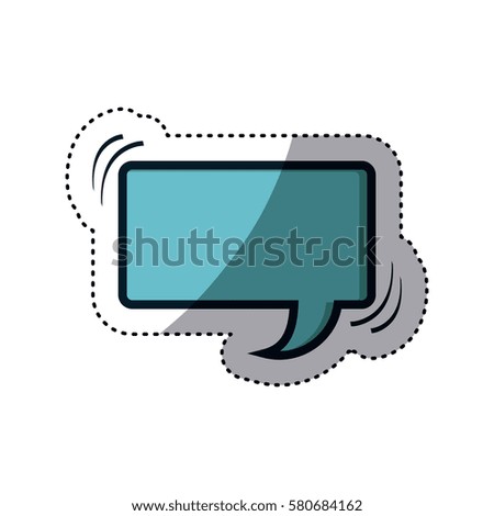 chat bubble square icon stock image, vector illustration design
