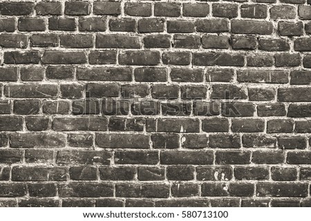 Monochrome old brick  wall background texture