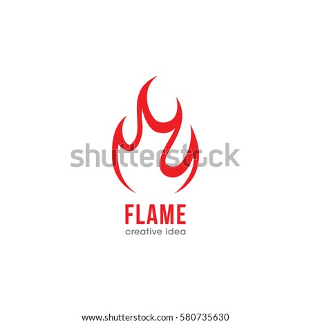 Creative Flame Concept Logo Design Template