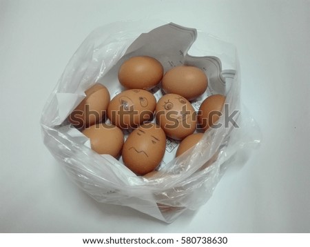 eggs in plastic bag