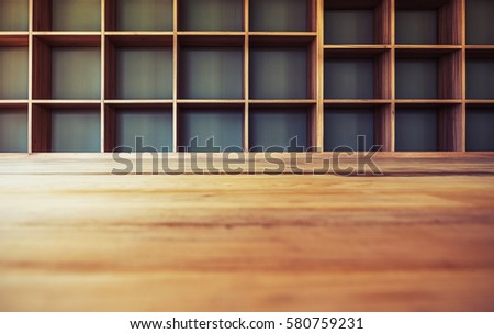 Wooden floor and square wooden background
