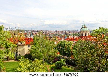 Colored picture of Prague