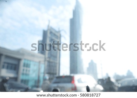 Picture blurred  for background abstract and can be illustration to article of traffic in city