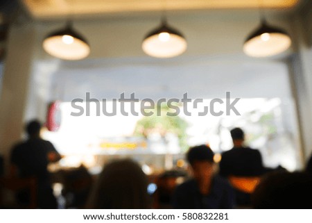 Picture blurred  for background abstract and can be illustration to article of coffee shop