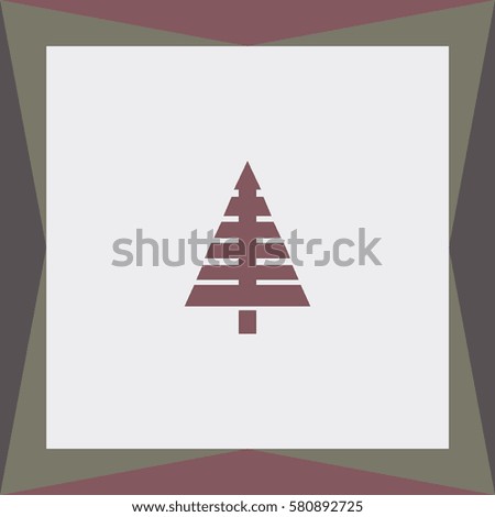 Christmas Tree Vector Icon.