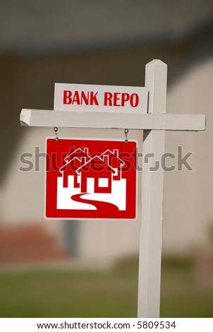Bank Repo Notice on  For Sale Real Estate Sign