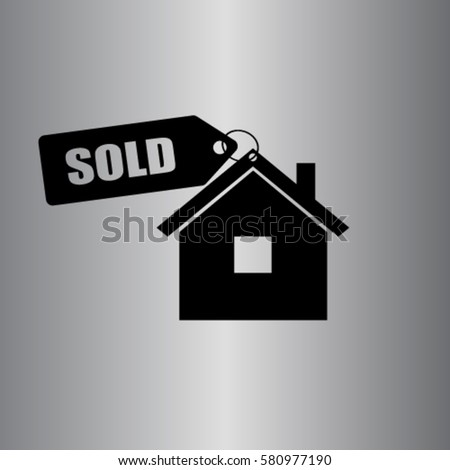 House for sold vector icon Royalty-Free Stock Photo #580977190