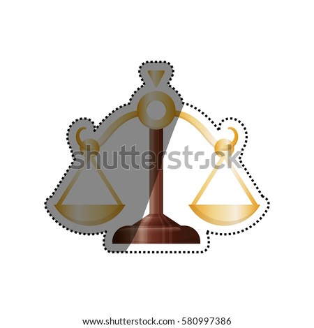 Justice balance isolated icon vector illustration graphic design