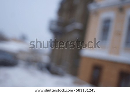 abstract winter background in the streets