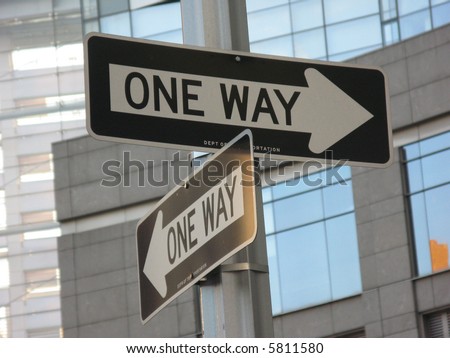 Oneway signs in town