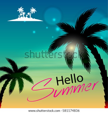 summer vector element ,summer sale flyer , party flyer .
