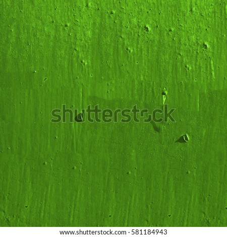 The texture of the surface is covered with green paint