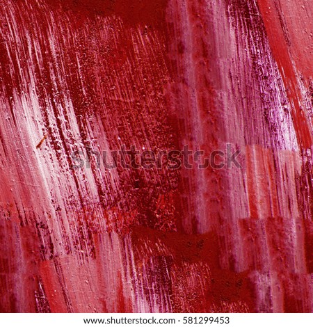 Red grunge texture. Paint strokes