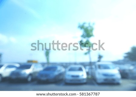 Blurred abstract background and can be illustration to article of Parking lot