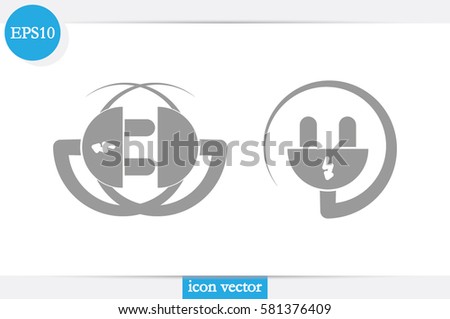 socket plug vector icon.