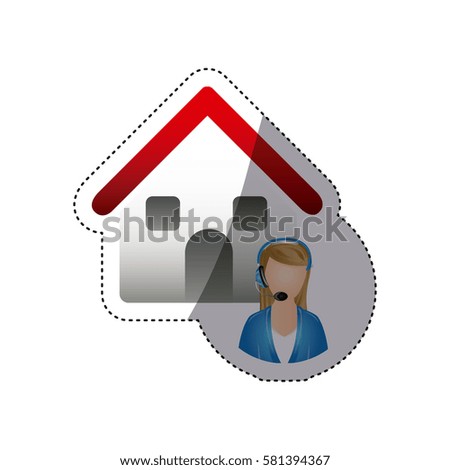 buying house for family icon, vector illustration design