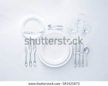 Table setting Royalty-Free Stock Photo #581425873