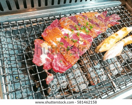 Korea beef grill for background