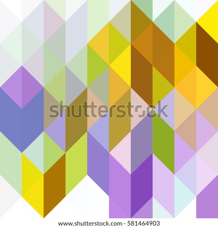 modern abstract geometric background of yellow, blue and purple triangles, vector illustration