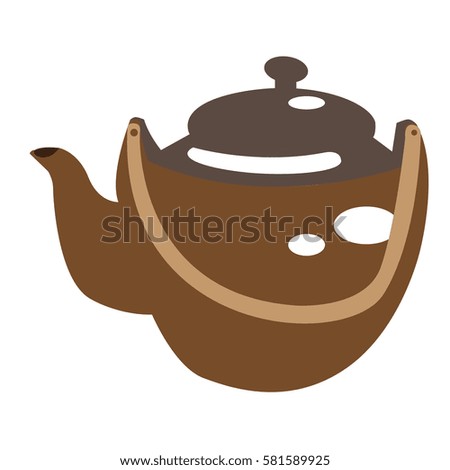 Isolated tea pot on a white background, Spa icon vector illustration
