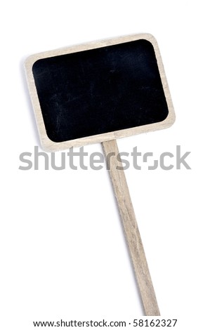 a blank blackboard label isolated on a white background