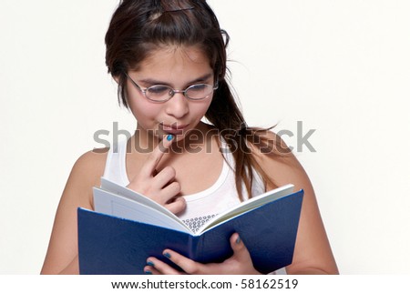 Young girl with a book