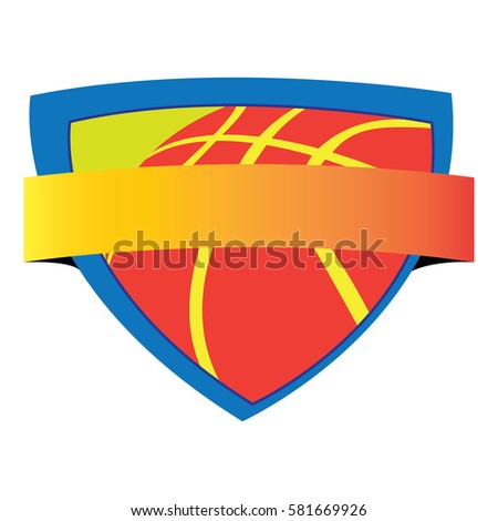 Isolated basketball emblem on a white background, Vector illustration