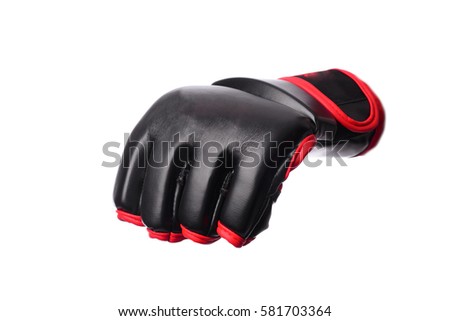 Kick-boxing gloves isolated on the white