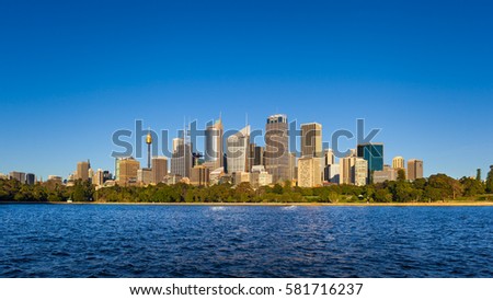 Daytime view of the Sydney central business district, Sydney, Australia.
