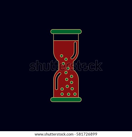 Hourglass with water, watch