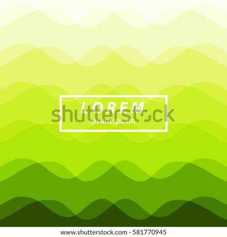 smooth wavy green lines, abstract wave background for presentation fashion or business